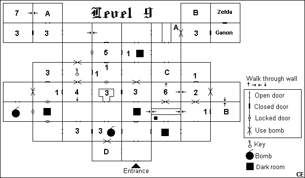 NES ZELDA MAP