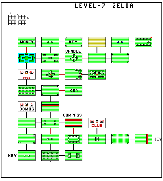 NES ZELDA MAP