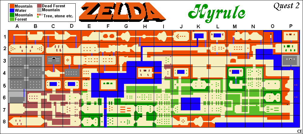 The Legend of Zelda " Quest 2 Maps.